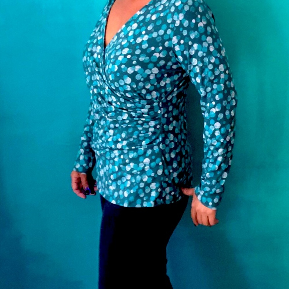 Long sleeve soft wrap top - Picture 1 of 6